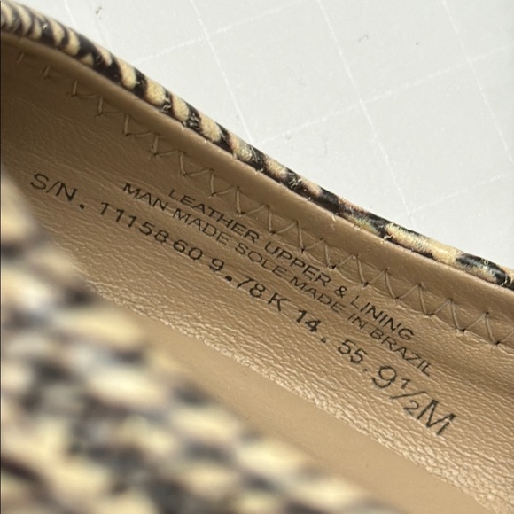 Tory Burch Phyton Embossed Reva Ballet Flats Size 9 1/2 M - Picture 12 of 13